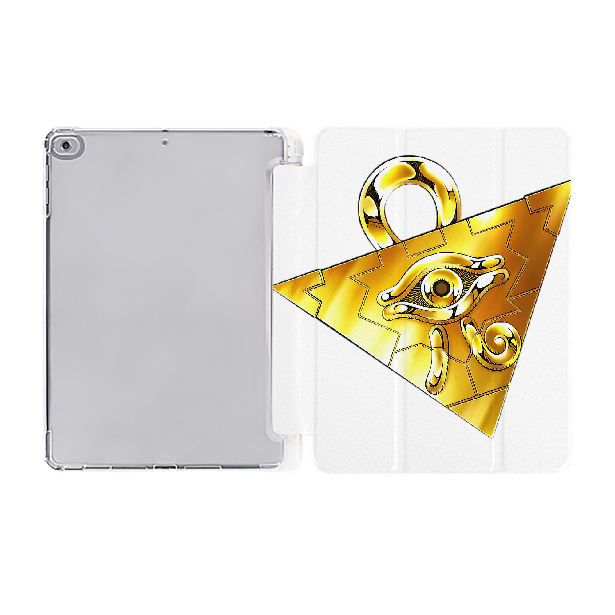 （画像用） 遊☆戯☆王 Yu-Gi-Oh! IPad ケース ペン収納付き 三つ折りスタンド PUレザー×シリコン 対応機種9.5/10.5/10.9インチ
